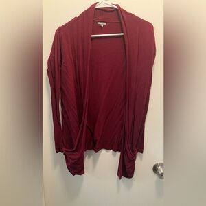 Deep Red Burgundy Cardigan